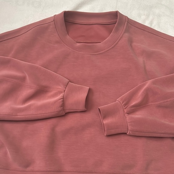 Lululemon Perfectly Oversized Cropped Crew *Softstreme 6/Spiced Chai - Picture 7 of 9